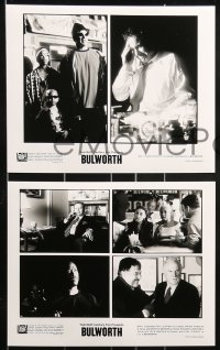 1m712 BULWORTH presskit w/ 10 stills 1998 directed by Warren Beatty, cool political artwork cover!
