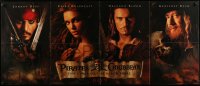 1m237 PIRATES OF THE CARIBBEAN promo brochure 2003 Johnny Depp, unfolds to make a 21x50 poster!