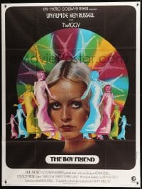1p505 BOY FRIEND French 1p 1972 different Ferracci art of sexy Twiggy, directed by Ken Russell!