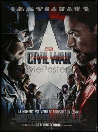 1p518 CAPTAIN AMERICA: CIVIL WAR advance French 1p 2016 Marvel Comics, Chris Evans, Robert Downey Jr