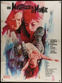 1p537 CURSE OF THE MUMMY'S TOMB French 1p 1964 different Ghirardi art of monster carrying girl!