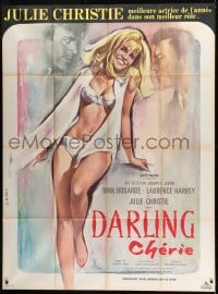 1p541 DARLING French 1p 1966 Allard of sexy Julie Christie, Laurence Harvey & Bogarde, Schlesinger