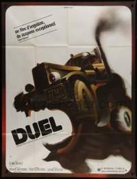 1p565 DUEL French 1p 1973 Steven Spielberg, wacky different killer vehicle art by Landi!