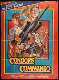 1p567 EASTERN CONDORS French 1p 1986 Sammo Hung Kam-Bo, Condors Commando, Vietnam War, cool art!