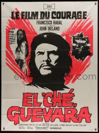 1p569 EL CHE GUEVARA French 1p 1968 art of Francisco Rabal as El Che Guevara, cool dayglo image!