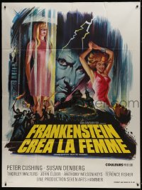 1p604 FRANKENSTEIN CREATED WOMAN French 1p 1967 Peter Cushing, Susan Denberg, different horror art!