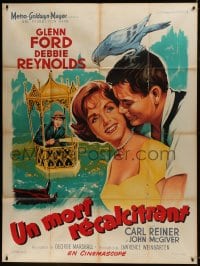 1p613 GAZEBO French 1p 1960 different Roger Soubie art of Glenn Ford & Debbie Reynolds!