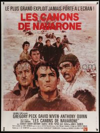 1p630 GUNS OF NAVARONE French 1p R1970s Peck, Niven & Anthony Quinn by Howard Terpning and Engel!