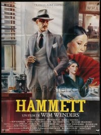 1p631 HAMMETT French 1p 1982 Wim Wenders, Frederic Forrest, cool Peellaert detective artwork!