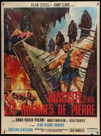 1p638 HERCULES AGAINST THE MOON MEN French 1p 1965 art of mightiest man Sergio Ciani by DiStefano!