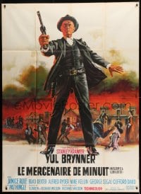 1p665 INVITATION TO A GUNFIGHTER French 1p 1964 art of vicious killer Yul Brynner by Jean Mascii!