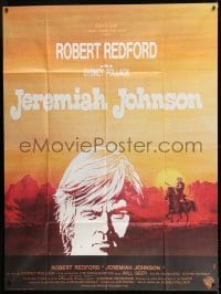 1p671 JEREMIAH JOHNSON French 1p 1972 cool artwork of Robert Redford, directed by Sydney Pollack!