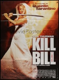 1p682 KILL BILL: VOL. 2 French 1p 2004 full-length bride Uma Thurman with katana, Quentin Tarantino