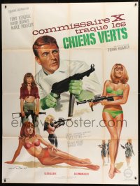 1p686 KISS KISS, KILL KILL French 1p 1966 Charles Rau art of spy Tony Kendal & sexy girls w/ guns!
