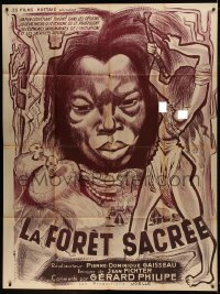 1p698 LA FORET SACREE French 1p 1950s Pierre-Dominique Gaisseau's Sacred Forest, wild voodoo art!
