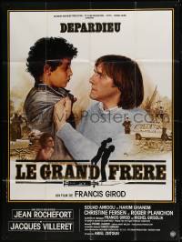 1p711 LE GRAND FRERE French 1p 1982 Mascii art of Gerard Depardieu getting tough with young boy!