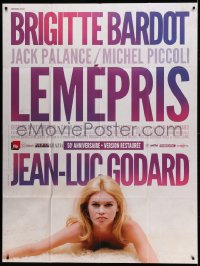 1p713 LE MEPRIS French 1p R2013 Jean-Luc Godard, different image of sexy naked Brigitte Bardot!