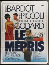 1p712 LE MEPRIS French 1p R1970 sexy Brigitte Bardot, Michel Piccoli, directed by Jean-Luc Godard!