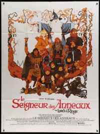 1p739 LORD OF THE RINGS French 1p 1980 Ralph Bakshi cartoon from J.R.R. Tolkien, cast portrait art!