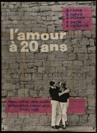 1p742 LOVE AT TWENTY style A French 1p 1962 Francois Truffaut, Wajda, Ophuls, Rossellini & Ishihara!