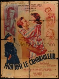 1p770 MON AMI LE CAMBRIOLEUR French 1p 1950 great montage art of Francoise Arnoul & top cast!