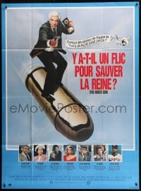 1p780 NAKED GUN French 1p 1988 Leslie Nielsen in Police Squad screwball crime classic, great image!