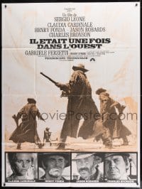 1p793 ONCE UPON A TIME IN THE WEST French 1p R1970s Leone, Cardinale, Fonda, Bronson & Robards!