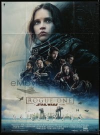 1p841 ROGUE ONE French 1p 2016 A Star Wars Story, Felicity Jones, top cast montage, Death Star!