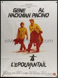 1p854 SCARECROW French 1p 1973 cool artwork of Gene Hackman with cigar & young Al Pacino!