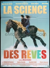 1p857 SCIENCE OF SLEEP French 1p 2006 fantasy image of Gael Garcia Bernal on patchwork horse!