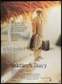 1p882 SOLDIER'S STORY French 1p 1984 full-length image of World War II lawyer Howard E. Rollins!