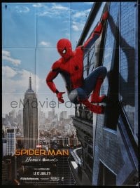 1p888 SPIDER-MAN: HOMECOMING teaser French 1p 2017 Holland in costume on New York City skyscraper!
