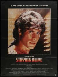 1p897 STAYING ALIVE French 1p 1983 super close up of John Travolta in Saturday Night Fever sequel!