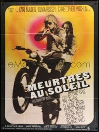 1p901 SUMMERTIME KILLER French 1p 1973 Olivia Hussey & Chris Mitchum with gun on motorcycle!