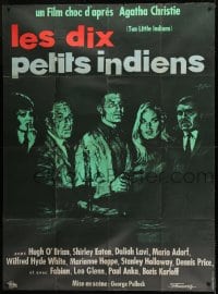 1p912 TEN LITTLE INDIANS French 1p 1966 Agatha Christie, Goetze art of Shirley Eaton & top stars!