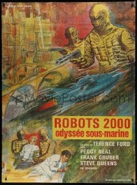 1p913 TERROR BENEATH THE SEA French 1p 1969 great art of Sonny Chiba vs. robot killers!