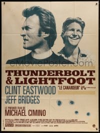 1p919 THUNDERBOLT & LIGHTFOOT French 1p R2011 different image of Clint Eastwood & Jeff Bridges!