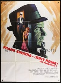 1p926 TONY ROME French 1p 1968 completely different art of detective Frank Sinatra by Grinsson!