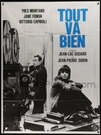 1p928 TOUT VA BIEN French 1p 1972 Yves Montand & Jane Fonda by movie camera, Jean-Luc Godard!