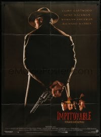 1p943 UNFORGIVEN French 1p 1992 classic image of gunslinger Clint Eastwood with his back turned!