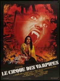 1p948 VAMPIRE CIRCUS French 1p 1973 great images of sexy female vampire feeding on her victim!