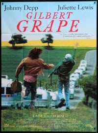 1p966 WHAT'S EATING GILBERT GRAPE French 1p 1993 Johnny Depp chasing Leonardo DiCaprio, different!