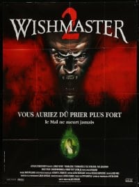 1p975 WISHMASTER 2: EVIL NEVER DIES French 1p 1999 evil has been summoned again, cool horror art!