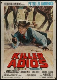 1p352 KILLER GOODBYE Italian 1p 1968 Killer Adios, spaghetti western art by Rodolfo Gasparri!