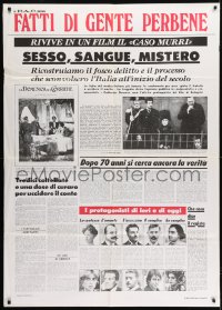 1p362 MURRI AFFAIR Italian 1p 1974 Giancarlo Giannini, Catherine Deneuve, cool newspaper design!