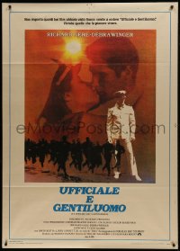 1p368 OFFICER & A GENTLEMAN Italian 1p 1983 Richard Gere & Debra Winger in love & in the U.S. Navy!