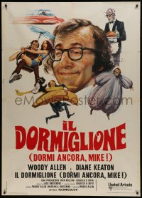1p391 SLEEPER Italian 1p 1974 Woody Allen, Diane Keaton, wacky futuristic comedy, art by Ciriello!