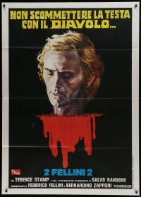 1p393 SPIRITS OF THE DEAD Italian 1p R1978 Federico Fellini, different Avelli art of Terence Stamp!