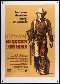1p403 TOM HORN Italian 1p 1980 great full-length image of cowboy Steve McQueen with rifle!