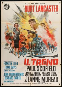 1p404 TRAIN Italian 1p 1965 cool different art of Burt Lancaster, directed by John Frankenheimer